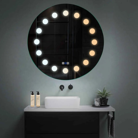 Oglinda LED Rotunda, Touch LED, Dimare, Dezaburire, LED Reglabil 3000K-6000K - Gama Salono Model 6