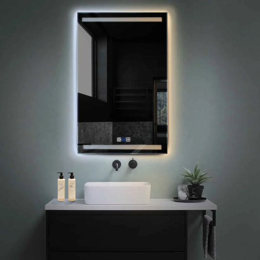 Oglinda LED Verticala, Touch LED, Dimare, Dezaburire, LED Reglabil 3000K-6000K - Gama Minimal Model 8