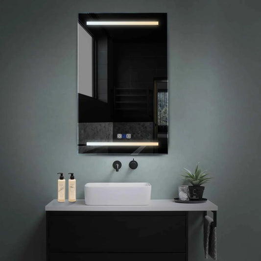 Oglinda LED Verticala, Touch LED, Dimare, Dezaburire, LED Reglabil 3000K-6000K - Gama Salono Model 4