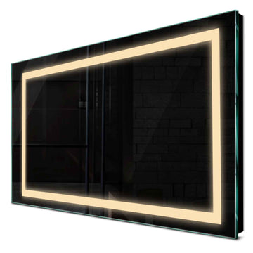 Oglinda LED orizontala cu lumina LED calda Gama Salono Model 1 fara butoane - Reyze