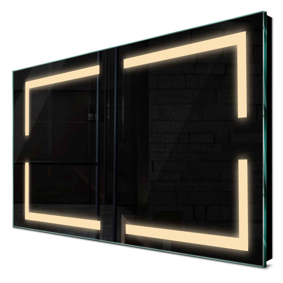 Oglinda LED orizontala cu lumina LED calda Gama Salono Model 2 fara butoane - Reyze
