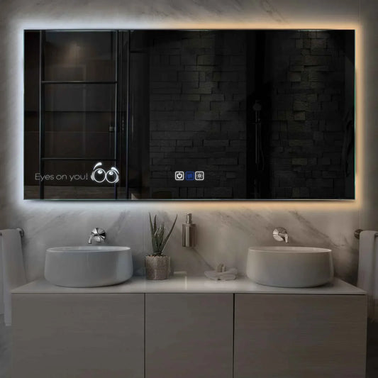 Oglinda LED Orizontala, Touch LED, Dimare, Dezaburire, LED Reglabil 3000K-6000K - Gama Motivated Model 8