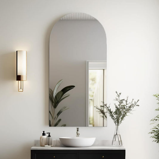 Oglinda Simpla 45x190 cm Semiovala 2 prin lipire adeziv