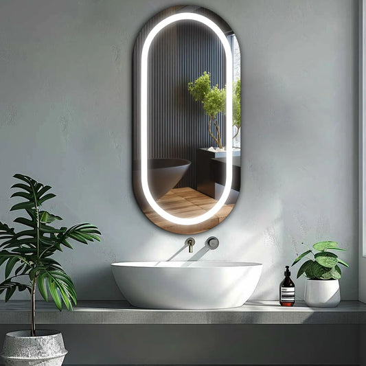 Oglinda LED Ovala, Fara functii, LED 6000K Rece - Gama Salono Model 1