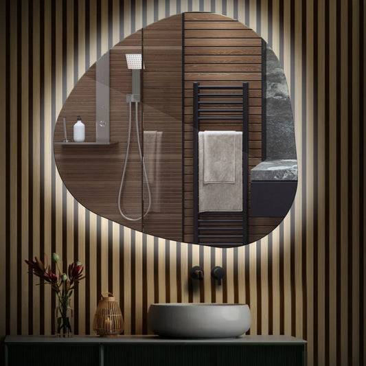 Oglinda LED Asimetrica v1, Fara functii, LED 6000K Rece - Gama Ambient Model 1