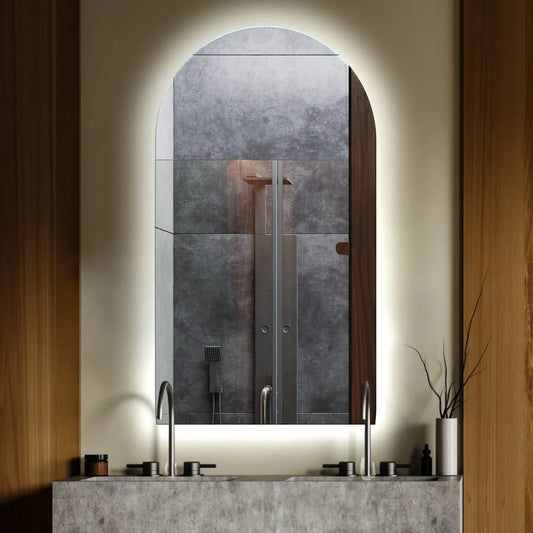 Oglinda LED Semiovala v2, Fara functii, LED 6000K Rece - Gama Ambient Model 1