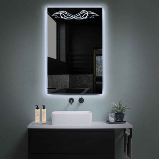 Oglinda LED Verticala, Fara functii, LED 6000K Rece - Gama Good Vibes Model 6