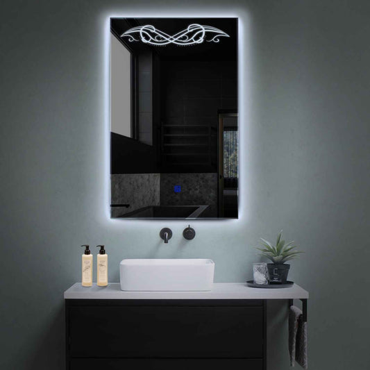 Oglinda LED Verticala, Touch LED, Dimare, LED 6000K Rece - Gama Good Vibes Model 6