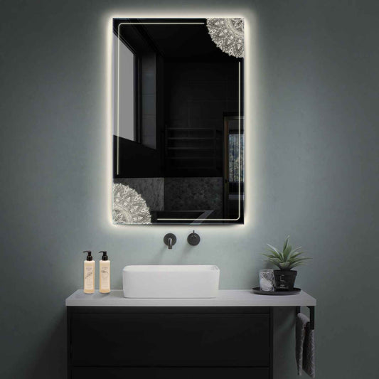 Oglinda LED Verticala, Fara functii, LED 4000K Neutru - Gama Good Vibes Model 7