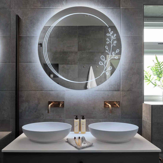 Oglinda LED Rotunda, Fara functii, LED 6000K Rece - Gama Good Vibes Model 3