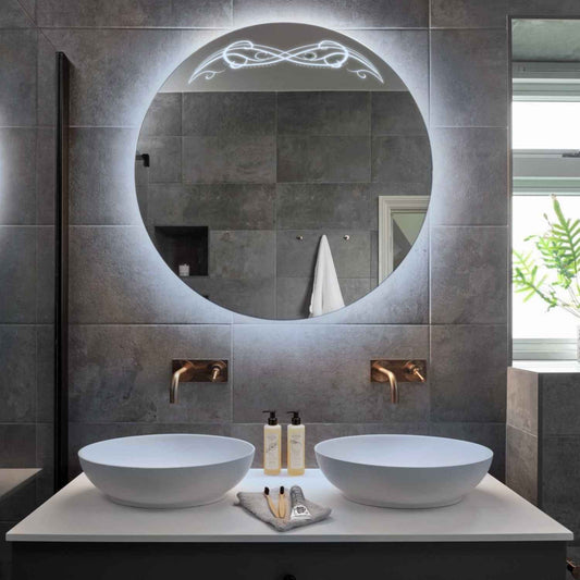 Oglinda LED Rotunda, Fara functii, LED 6000K Rece - Gama Good Vibes Model 6