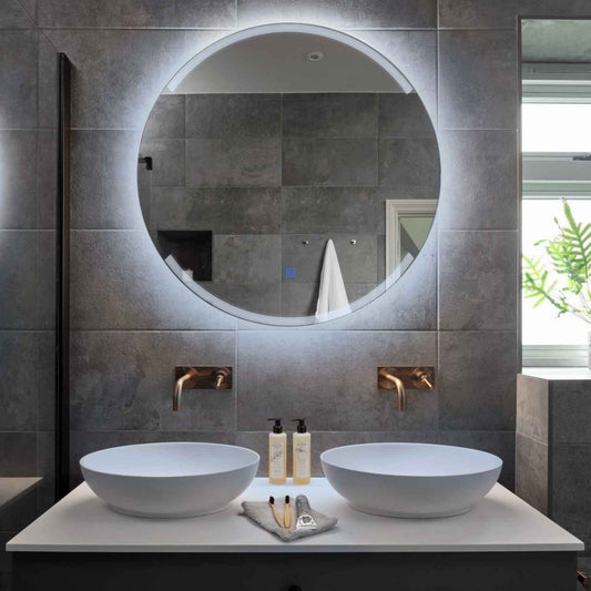 Oglinda LED Rotunda, Touch LED, Dimare, LED 6000K Rece - Gama Edge Model 8