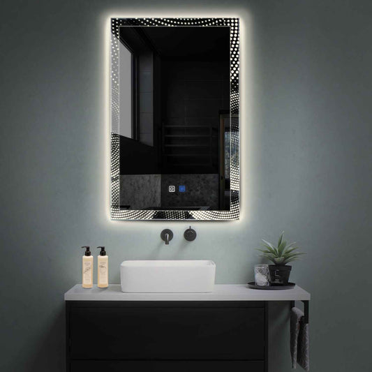 Oglinda LED Verticala, Touch LED, Dimare, Dezaburire, LED 4000K Neutru - Gama Simetria Model 8