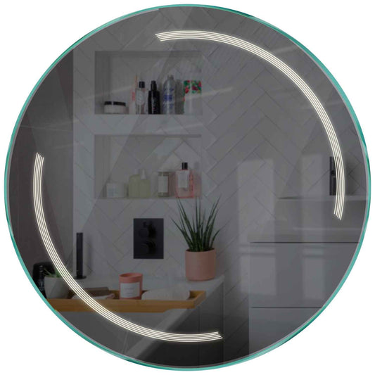 Oglinda LED rotunda cu lumina LED neutra Gama Minimal Model 2 fara butoane - Reyze