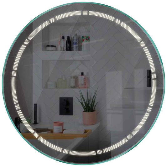 Oglinda LED rotunda cu lumina LED neutra Gama Minimal Model 3 fara butoane - Reyze