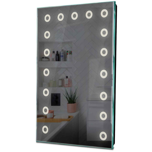 Oglinda LED verticala cu lumina LED neutra Gama Minimal Model 4 fara butoane - Reyze