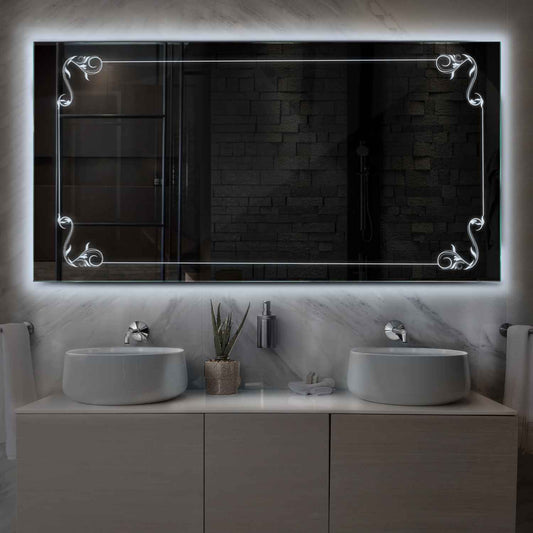 Oglinda LED Orizontala, Fara functii, LED 6000K Rece - Gama Good Vibes Model 5