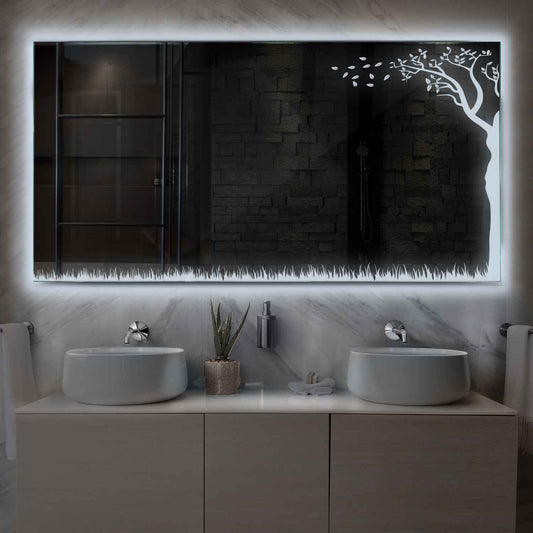 Oglinda LED Orizontala, Fara functii, LED 6000K Rece - Gama Good Vibes Model 8