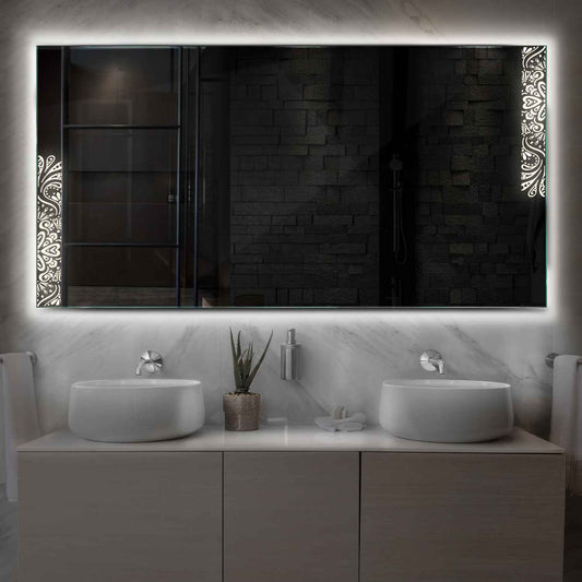 Oglinda LED Orizontala, Fara functii, LED 4000K Neutru - Gama Good Vibes Model 4