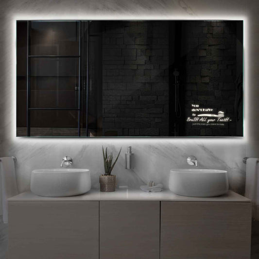 Oglinda LED Orizontala, Fara functii, LED 4000K Neutru - Gama Motivated Model 3