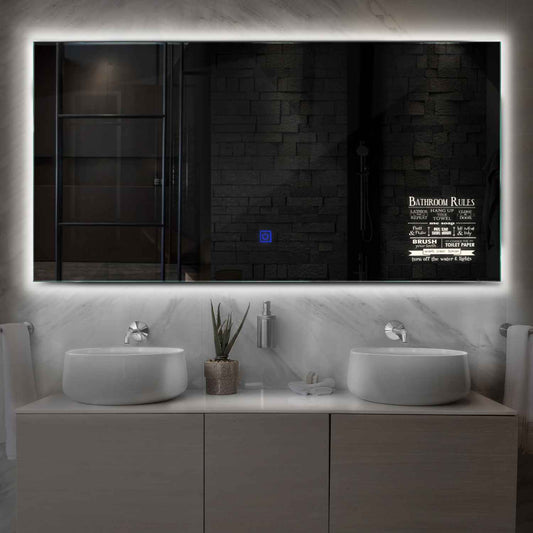 Oglinda LED Orizontala, Touch LED, Dimare, LED 4000K Neutru - Gama Motivated Model 5