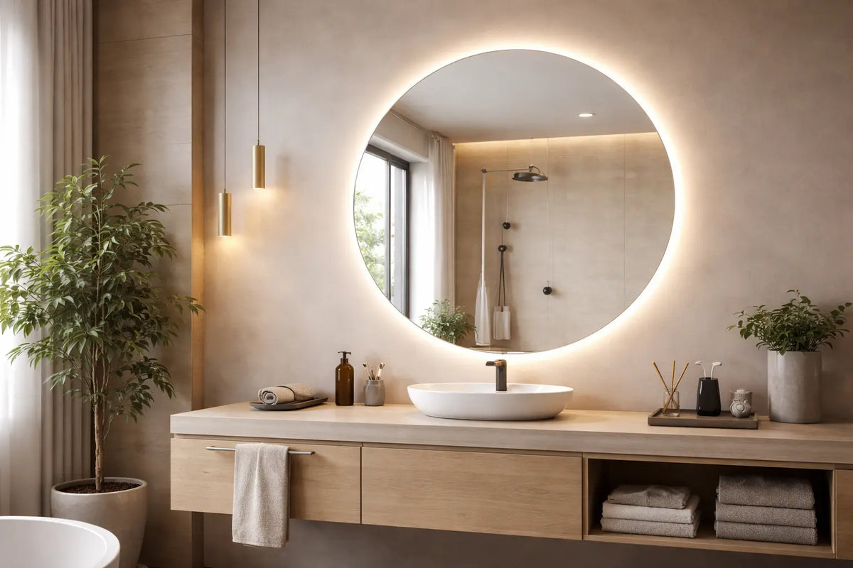 Cum să Integrezi o Oglindă LED într-un Stil Minimalist sau Modern