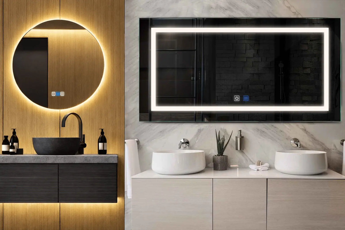 Oglindă LED cu Iluminare Frontală vs Backlight – Ce Alegi?