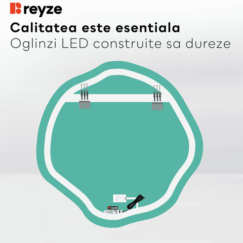 Oglinda LED Asimetrica v5, Touch LED, Dimare, LED 4000K Neutru - Gama Ambient Model 1