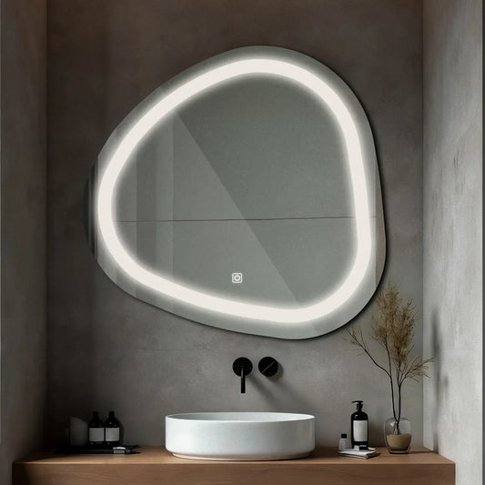 Oglinda LED Asimetrica v1, Touch LED, Dimare, LED 4000K Neutru - Gama Salono Model 1