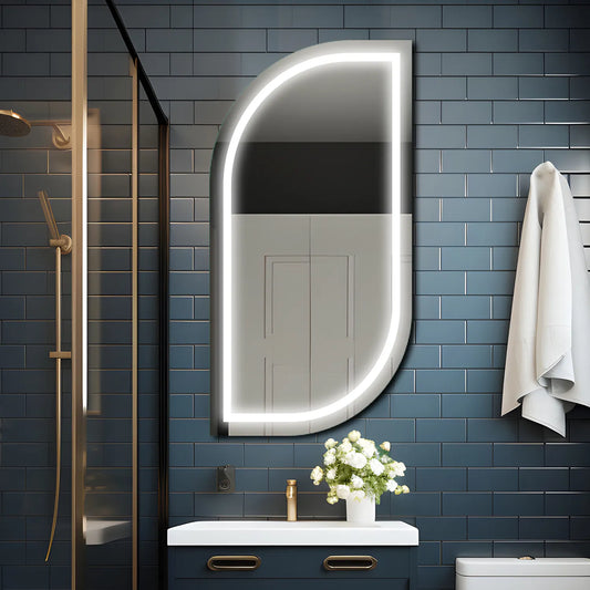 Oglinda LED Semiovala v1, Fara functii, LED 6000K Rece - Gama Salono Model 1