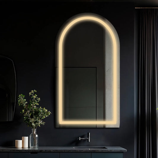 Oglinda LED Semiovala v2, Fara functii, LED 3000K Cald - Gama Salono Model 1
