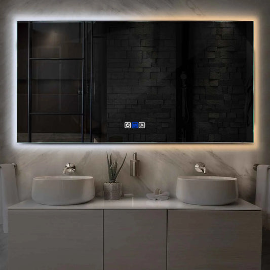 Oglinda LED Orizontala, Touch LED, Dimare, Dezaburire, LED Reglabil 3000K-6000K - Gama Ambient Model 1