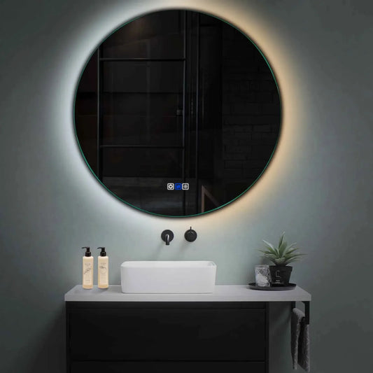 Oglinda LED Rotunda, Touch LED, Dimare, Dezaburire, LED Reglabil 3000K-6000K - Gama Ambient Model 1