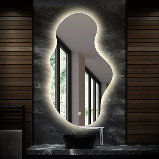 Oglinda LED Asimetrica v3, Touch LED, Dimare, LED 4000K Neutru - Gama Ambient Model 1