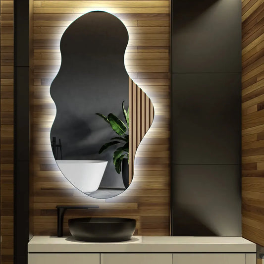 Oglinda LED Asimetrica v3, Fara functii, LED 6000K Rece - Gama Ambient Model 1