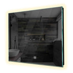 Oglinda LED patrata 80x80 cm LED neutru Gama Ambient Model 1 cu buton touch