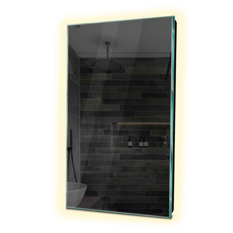 Oglinda LED verticala/orizontala 60x100 cm cu lumina LED neutra Gama Ambient Model 1 fara butoane - Reyze