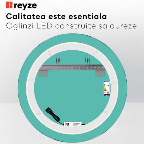 Oglinda LED Rotunda, Fara functii, LED 4000K Neutru - Gama Ambient Model 1