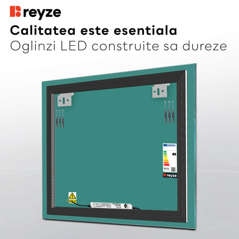 Oglinda LED Patrata, Fara functii, LED 6000K Rece - Gama Ambient Model 1