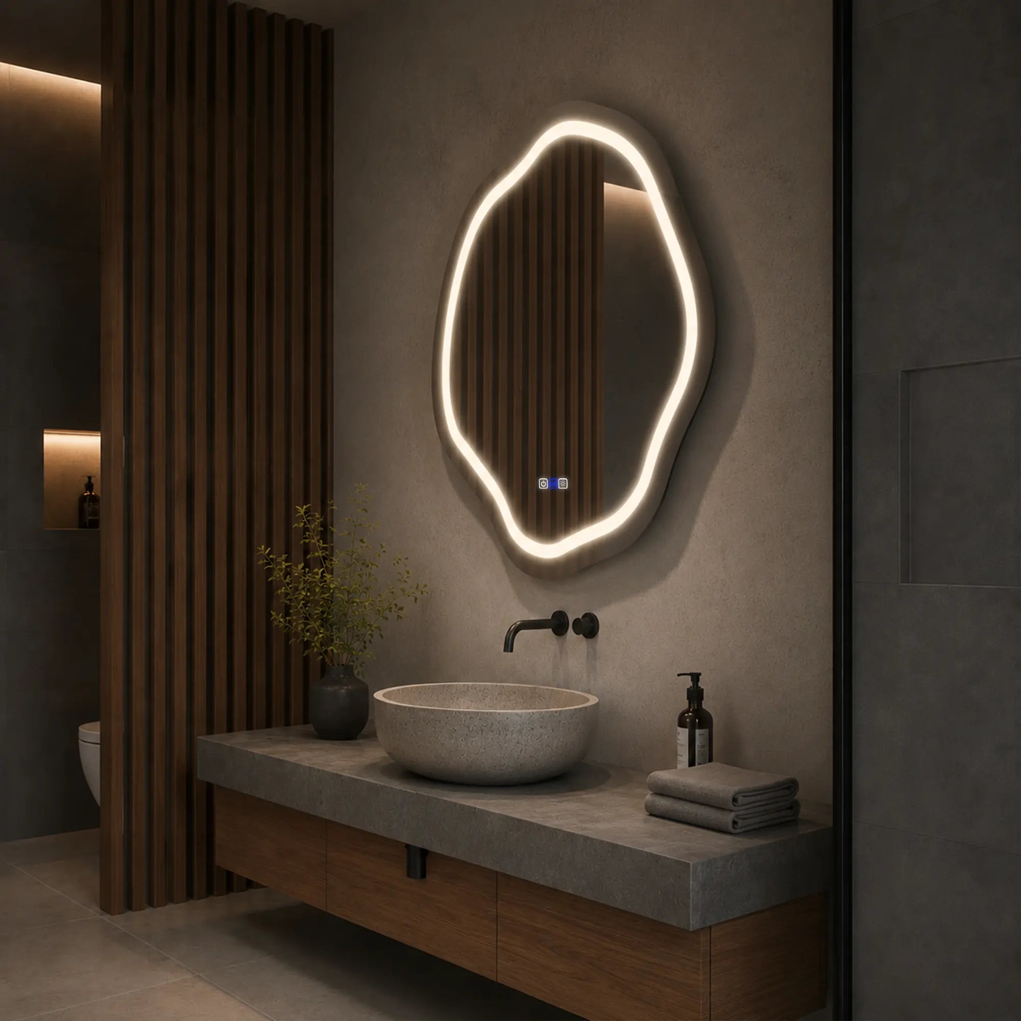 Oglinda LED Asimetrica v5 - Gama Reyze Salono