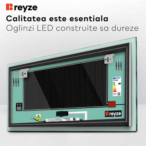 Oglinda LED Orizontala, Touch LED, Dimare, Dezaburire, LED 6000K Rece - Gama Edge Model 1