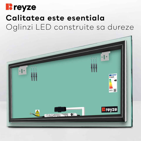 Oglinda LED Orizontala, Touch LED, Dimare, LED 4000K Neutru - Gama Edge Model 1