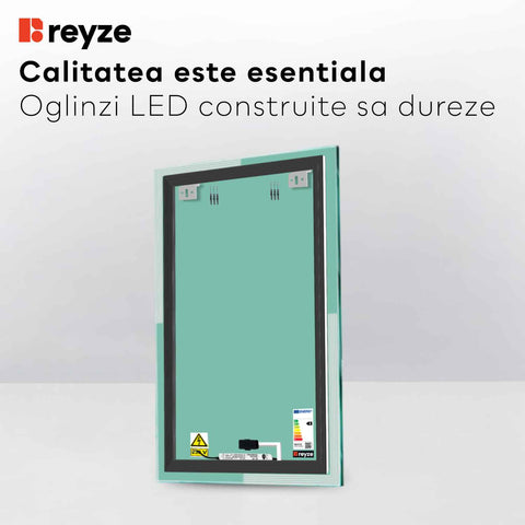 Oglinda LED Verticala, Touch LED, Dimare, LED 4000K Neutru - Gama Edge Model 2