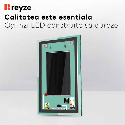Oglinda LED Verticala, Touch LED, Dimare, Dezaburire, LED 3000K Cald - Gama Edge Model 2