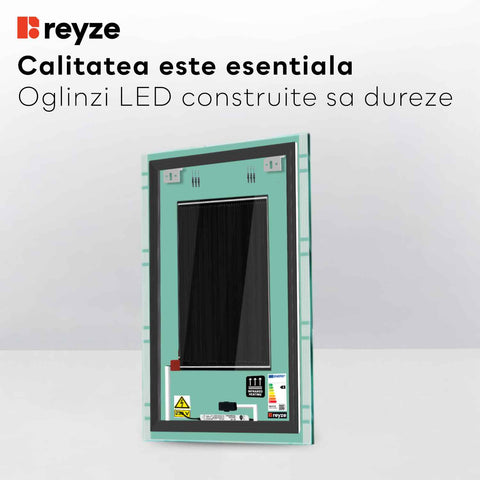 Oglinda LED Verticala, Touch LED, Dimare, Dezaburire, LED 3000K Cald - Gama Edge Model 3