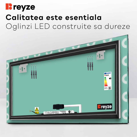 Oglinda LED Orizontala, Touch LED, Dimare, LED 4000K Neutru - Gama Edge Model 4