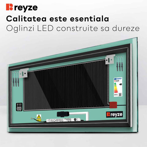 Oglinda LED Orizontala, Touch LED, Dimare, Dezaburire, LED 4000K Neutru - Gama Edge Model 7