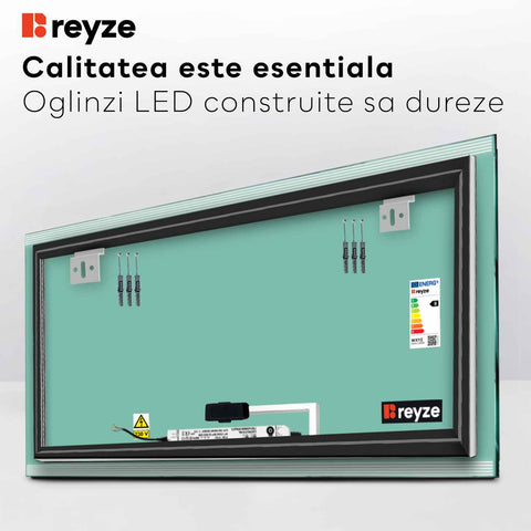 Oglinda LED Orizontala, Touch LED, Dimare, LED 3000K Cald - Gama Edge Model 8