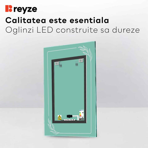 Oglinda LED Verticala, Touch LED, Dimare, LED 4000K Neutru - Gama Good Vibes Model 1