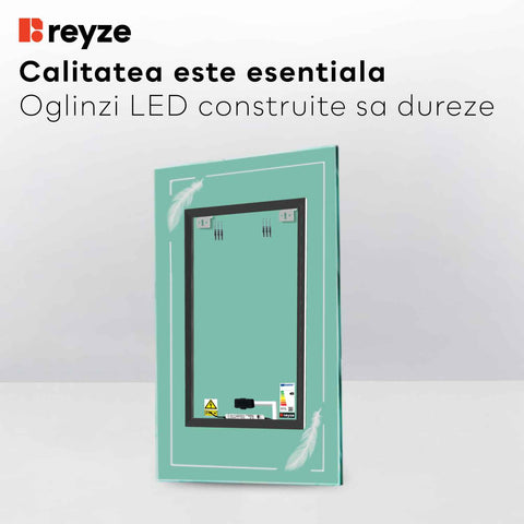 Oglinda LED Verticala, Touch LED, Dimare, LED 4000K Neutru - Gama Good Vibes Model 2